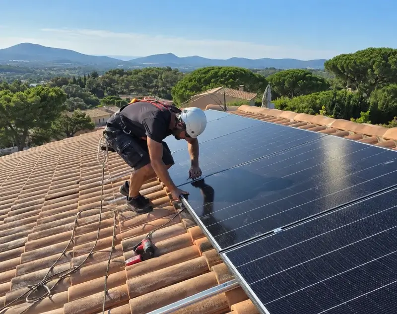 Installateur panneaux solaires Montéléger — pose photovoltaïque sur toiture