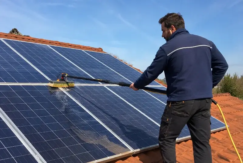 Nettoyage et entretien de panneaux solaires à Montéléger